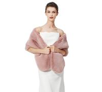 BEAUTELICATE Chal Estola de Pelo Mujer Boleros para Invierno Fiesta Novia Bodas(Rosa Dusty-Actualización)