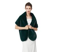 BEAUTELICATE Chal Estola de Pelo Mujer Boleros para Invierno Fiesta Novia Bodas(Verde Oscuro-Actualización)