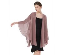 BEAUTELICATE Chal Mujer Fiesta Capa Gasa Con Sisas Verano Bufanda para Bodas Elegante Ligero (Desert Rose)