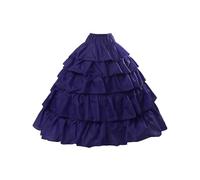 BEAUTELICATE Crinolina Enaguas Mujer Larga Vestidos de Verano Vintage Dresses 4 Aros con Volantes hasta Faldas con Cintura Elástica & Cordón de Nylon & Velcro(L-XL,Morado)