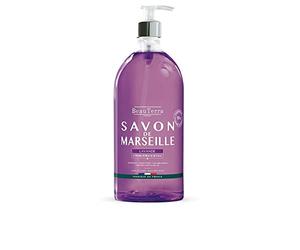 BeauTerra - Jabón de Marsella líquido, 1 l - Perfume lavanda - Cuerpo y manos - 97% de ingredientes de origen natural - Fabricado en Francia