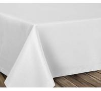 BEAUTEX Mantel Antimanchas y sin Planchar - Mantel Efecto Loto - Mantelería con Aspecto de Lino - Talla y Color seleccionables, Rectangular 110x160 cm, Blanco