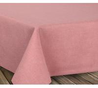 Beautex Mantel con aspecto de lino, no precisa planchado, varios tamaños, formas y colores a elegir, tejido, Rose, Oval 160x260 cm