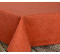 Beautex Mantel con aspecto de lino, no precisa planchado, varios tamaños, formas y colores a elegir, tejido, terracota, Rund 220 cm