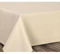 Beautex Mantel con aspecto de lino, no precisa planchado, varios tamaños, formas y colores a elegir, tejido, beige, Eckig 160x260 cm
