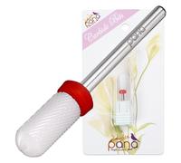 Beauticom - Broca profesional de cerámica para uñas (punta redonda, tamaño pequeño, grano fino), tamaño de vástago de 3/32 pulgadas