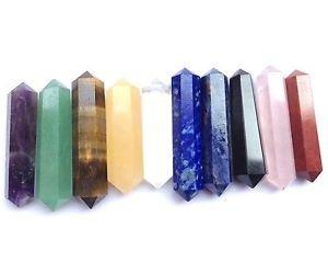 Beautiful 100 varios puntos de doble terminado de cristal al por mayor Gemstone Wellness energía positiva curación Reiki Chakra meditación Regalo energía Feng Shui