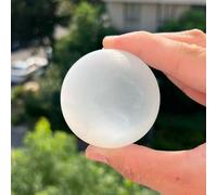 Beautiful 5-6CM White Selenite Sphere Crystal Ball Gypsum Gemstone Carving for Cleansing 7