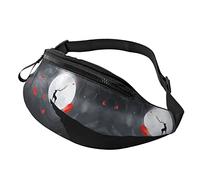 Beautiful Animal Deer Under The Moon Riñoneras Bolsas Hombres Mujeres Cinturón Ajustable Bolsa Deportiva para Deportes al Aire Libre, Viajes y Ciclismo Ciclismo Bolsillo Hombro Mochila