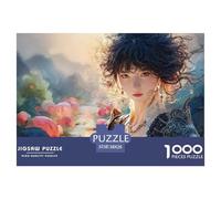 Beautiful Anime Girl 1000 Stück Ökopapier Puzzle Kitten Lebendige Bilder Kreatives Spiel Puzzles Für Erwachsene Und Kinder 38x26cm/1000pcs