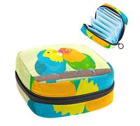 Beautiful Birds - Bolsa de almacenamiento portátil para servilletas sanitarias, Varios colores, 4.7x6.6x6.6 in/12x17x17 cm