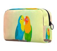 Beautiful Birds - Bolsa de cosméticos para mujer, bolsa organizadora de maquillaje grande con cremallera, multicolor, 18.5x7.5x13cm/7.3x3x5.1in, Neceser