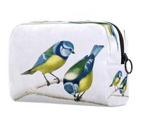 Beautiful Birds - Bolsa de cosméticos para mujer, bolsa organizadora de maquillaje grande con cremallera, multicolor, 18.5x7.5x13cm/7.3x3x5.1in, Neceser