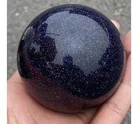 Beautiful Blue Gold Sand Ball Rainbow Quartz Crystal Sphere Gem 1pcs Ornaments (Size : 100-150g)