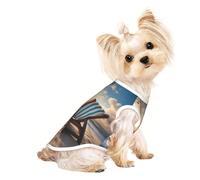 Beautiful Blue Sky and Sea Pet Camiseta transpirable sin mangas L para perros y gatos pequeños, suave, cómoda y elegante