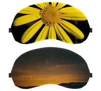 Beautiful Blue Sky Sunset - Paquete de 2 antifaz para dormir de lado, cero presión ocular con los ojos vendados, cubierta ajustable para dormir, bloquea completamente la sombra de ojos ligera
