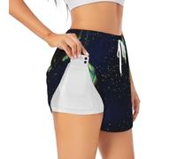 Beautiful Bottle of Under The Night Sky Print - Pantalones cortos deportivos para mujer, transpirables, de secado rápido, ligeros, cómodos, para correr, fitness, blanco, XL Corto