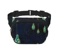 Beautiful Bottle Of Under The Night Sky Print - Riñonera unisex cuadrada de doble capa, accesorio de viaje y entrenamiento, color negro, talla única, NEGRO, One Size