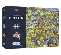 Beautiful Britain 1000 Piece Jigsaw Puzzle British Icons Map Sustainable P