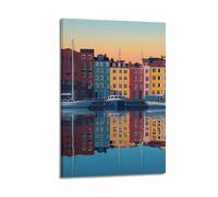 Beautiful City by The Waterposter - Póster de pared con diseño de música y películas vintage, pintura decorativa para sala de estar, dormitorio, 60 x 90 cm, estilo marco