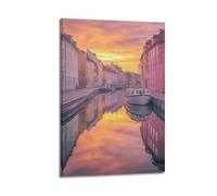 Beautiful City by The Waterposter - Póster de pared con diseño de música y películas vintage, pintura decorativa para sala de estar, dormitorio, 60 x 90 cm, estilo marco