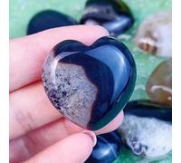 Beautiful Crystal Black Agate Love geode Home Decoration Polished Decorative Gift