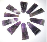 Beautiful diez amatista Rock largo lápices cristal curación Reiki Feng Shui Hombres Mujeres Regalo Bienestar Piedras metafísica de energía Chakra meditación de salud riqueza éxito Vaastu balanceador