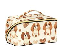 Beautiful Dogs - Bolsa de cosméticos con divisores para colgar, con compartimentos y asa