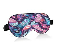 Beautiful Feathers Sleep Mask Lightweight Soft Breathable Eye Mask with Adjustable Strap Blackout Eye Mask for Women Men for Travel Night Sleeping