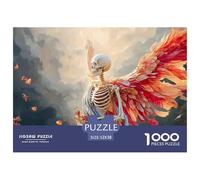 Beautiful Female Skeleton 1000 Pcs Ökopapier Puzzle Red Female Skeloton Lebendige Bilder Familienspiel Puzzles Für Erwachsene Und Kinder 52x38cm/1000pcs