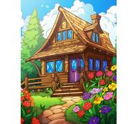 Beautiful Gardens and Fairy Homes - 500 Pages to Color.: Art therapy through flowers and cozy homes.