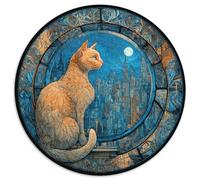 Beautiful Gato Ciudad Arquitectura Rompecabezas Sostenibles Estampados para Adultos De Madera De 1000pcs (67.5x67.5cm)