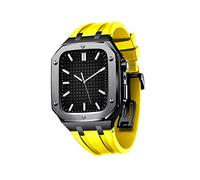 Beautiful gift For Apple Watch Band 45mm 44mm Men Women Metal Protective Cover Case Full Coverage protective case With Silicone Strap Shockproof Bumper