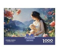 Beautiful Girl with Long Black Hair 1000 Pcs Premium-Karton Puzzle Flower Girl Stressabbau Familienspiel Puzzles Als Geburtstagsgeschenke 70x50cm/1000pcs