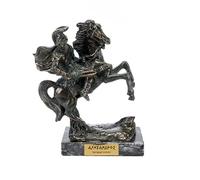 BEAUTIFUL GREEK STATUES Alejandro Magno de Macedonia en su caballo Bucéfalo Estatua de bronce con base de mármol 18 cm