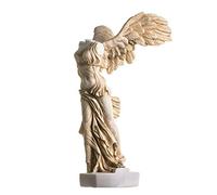 BEAUTIFUL GREEK STATUES Estatua alada de la Victoria de Samotracia, tono dorado, alabastro, ruinas antiguas, museo del Louvre, 13.8 pulgadas