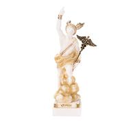 BEAUTIFUL GREEK STATUES Estatua romana Hermes Mercurio Dios Zeus Hijo Alabastro Tono Oro 7 pulgadas