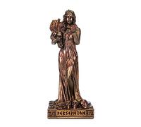 BEAUTIFUL GREEK STATUES Perséfone diosa del inframundo primavera flores y vegetación miniatura frío fundido bronce estatua 3.5 pulgadas