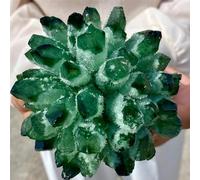 Beautiful Green Phantom Quartz Crystal Cluster Ornaments (Size : 200-250g)