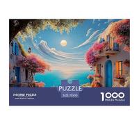 Beautiful Houses with Bougainvillea Flowers 1000 Piezas Cartulina Extra Gruesa Set De Rompecabezas Historic Townhouses Antiestrés Desafío Único Rompecabezas para Adultos Y Niños 70x50cm/1000pcs