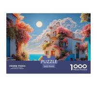 Beautiful Houses with Bougainvillea Flowers 1000 Piezas Cartulina Premium Set De Rompecabezas Historic Townhouses Extremadamente Difícil Juguete De Cumpleaños Rompecabezas Para Adultos Y Niños 70x50cm
