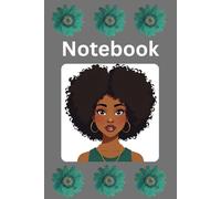 Beautiful lady With Afro Black Girl Magic Grey Notebook/journal, Filled With Lined Paper: 121 page notebook