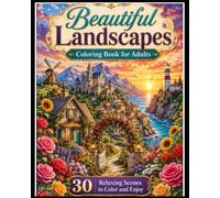 Beautiful Landscapes: An Adult Coloring Book Featuring Castles, Cottages, Lighthouses, Gardens and Scenic Wonders