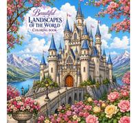 Beautiful Landscapes of the World Coloring Book: Single-Sided Coloring Book for Stress Relief and Relaxation (8.5"x8.5")
