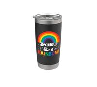 Beautiful Like A Rainbow Gay LGBT Pride Month LGBTQ Vaso térmico de acero inoxidable de doble pared