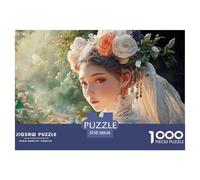 Beautiful Naime-Inspired Princess 1000 Pcs Ökopapier Puzzle Beautiful Woman Stressabbau Kreatives Spiel Puzzles Als Wohnaccessoires 38x26cm/1000pcs