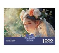 Beautiful Naime-Inspired Princess 1000 Stück Stabiler Karton Puzzle Beautiful Woman Lebendige Bilder Kreatives Spiel Puzzles Als Geburtstagsgeschenke 52x38cm/1000pcs