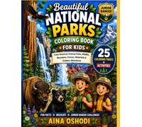 Beautiful National Parks Coloring Book for Kids: Color America's Famous Parks, Wildlife, Mountains, Forests, Waterfalls & Outdoor Adventures (Little Park Explorers Series)