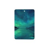 Beautiful Nights Sky Stars Green Northern Lights - Ambientadores para coche, 4 unidades, tarjetas perfumadas colgantes, tarjetas perfumadas para coche, tabletas de aromaterapia