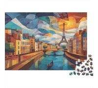 Beautiful Paris to Abstract Cubism 1000 Piezas Rompecabezas para Adultos para Amantes O Amigos Imposable 1000pcs (75x50cm)